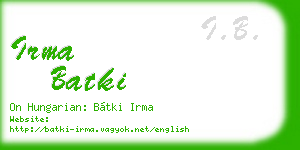 irma batki business card
